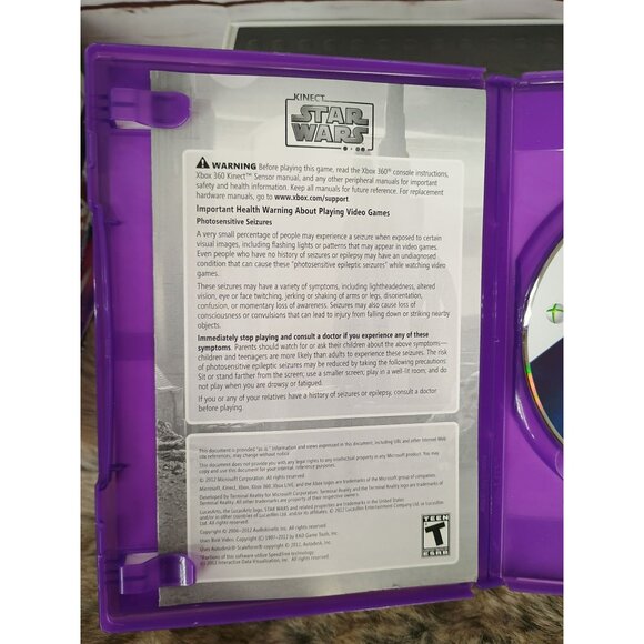 Kinect Star Wars Xbox 360 Game With Case & Manual By LucasArts - Picture 4 of 5